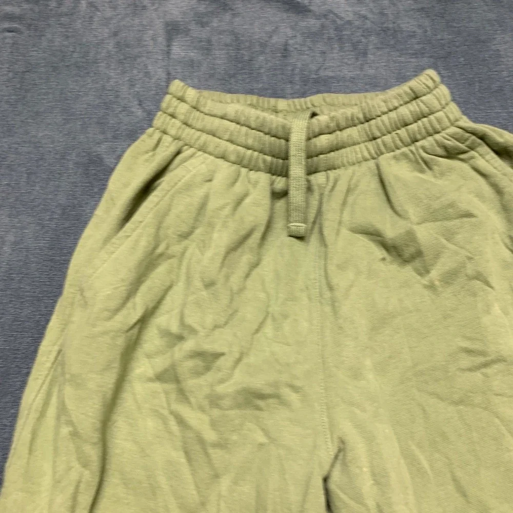 Nike Sweatpants Womens Medium Green Fleece Lined Gym Training Drawstring Waist
